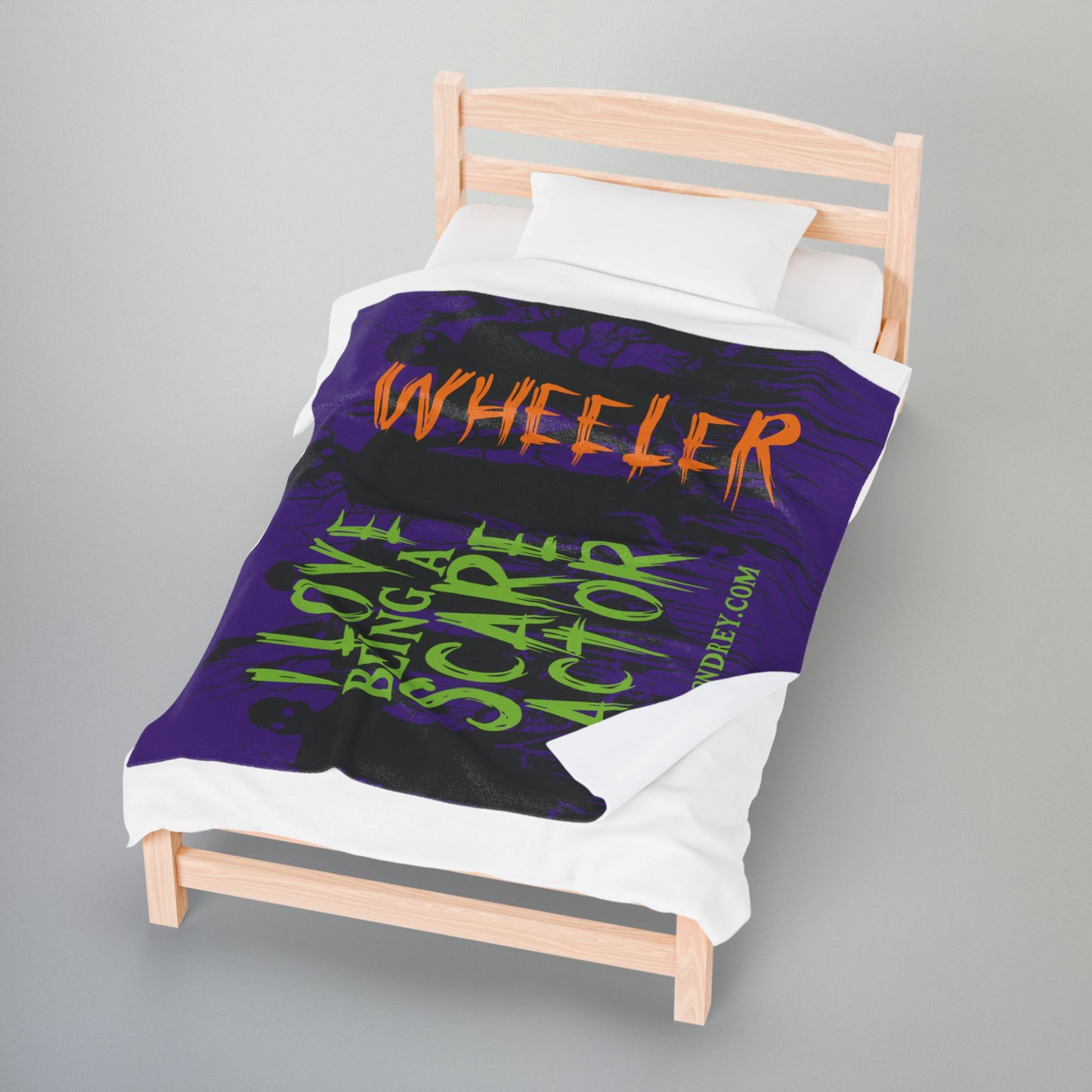 I Love Being a Scare Actor Personalized Velveteen Plush Blanket