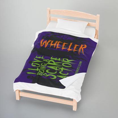 I Love Being a Scare Actor Personalized Velveteen Plush Blanket