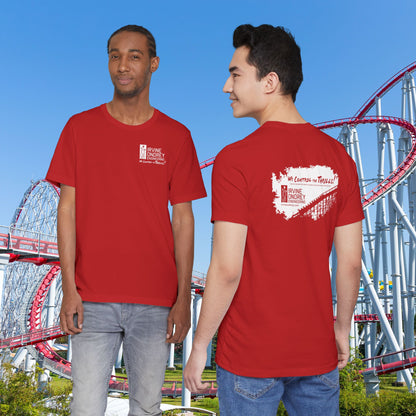 Red OG Woodie Tee (BACK graphic) • Irvine Ondrey Engineering