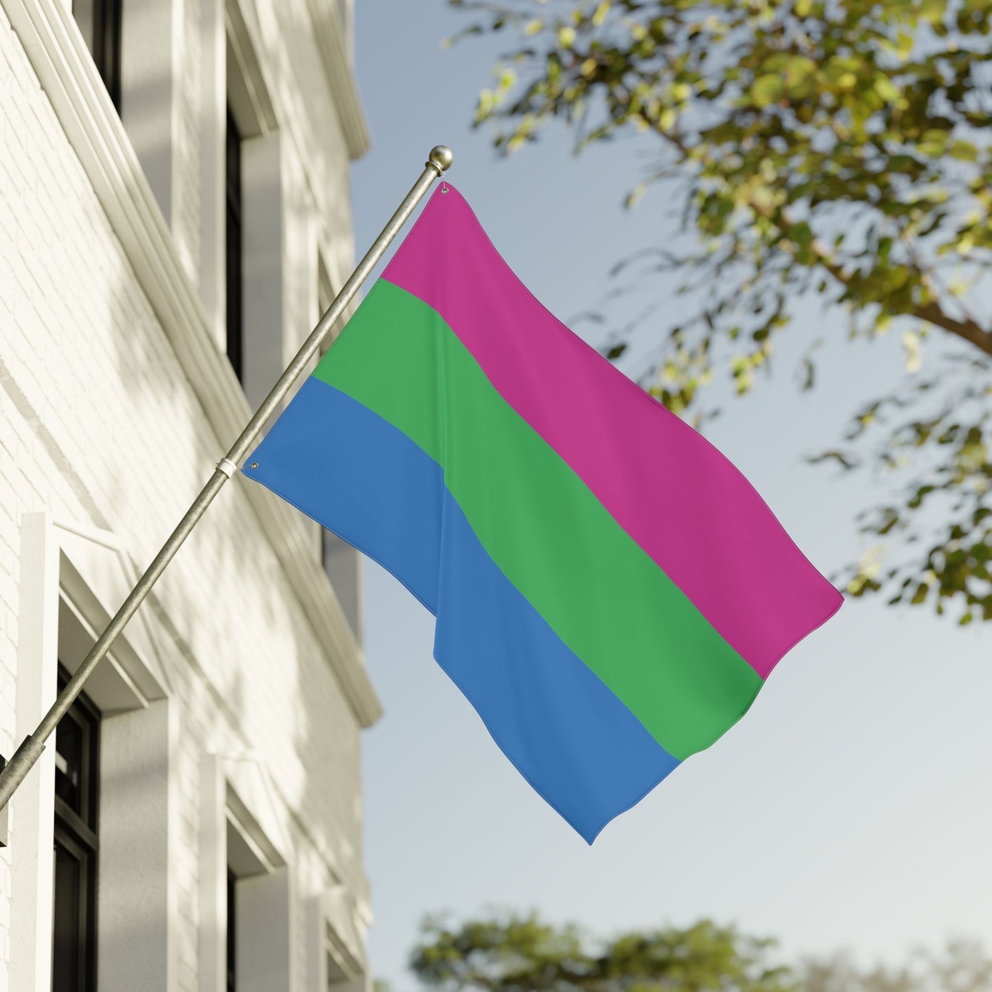36'' × 60'' Polysexual Pride Flag with Grommets