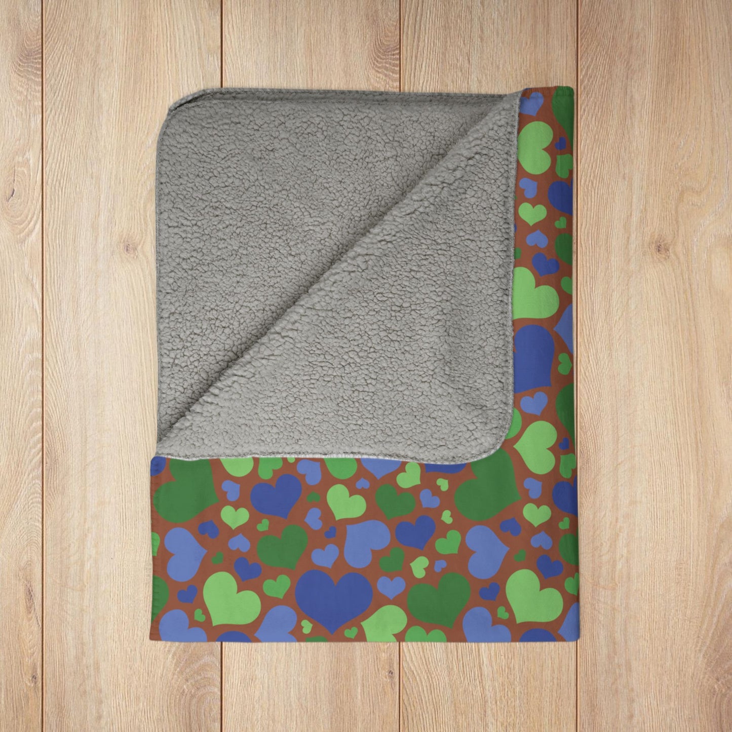 Sapiosexual Pride Valentine’s Day Hearts Brown Fleece Sherpa Blanket