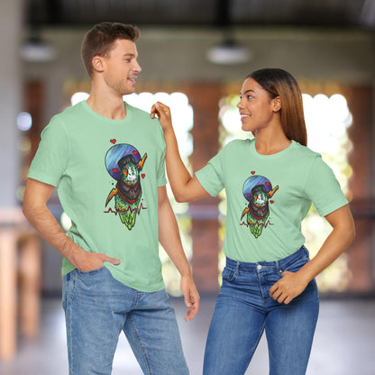 Frankenstein Lovebird, Hand-Drawn & Hand-Colored Tee