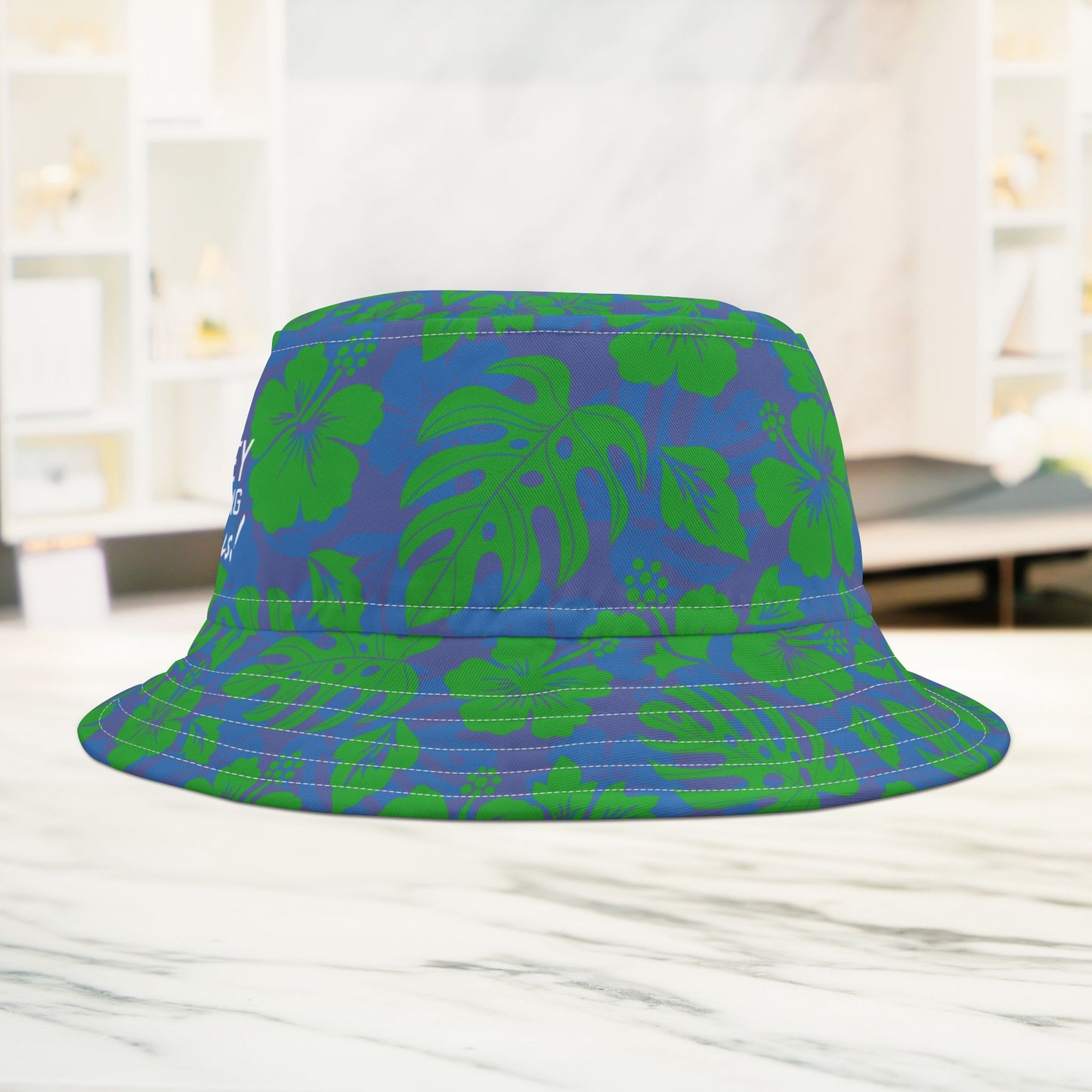Green Tropical Bucket Hat • Irvine Ondrey Engineering