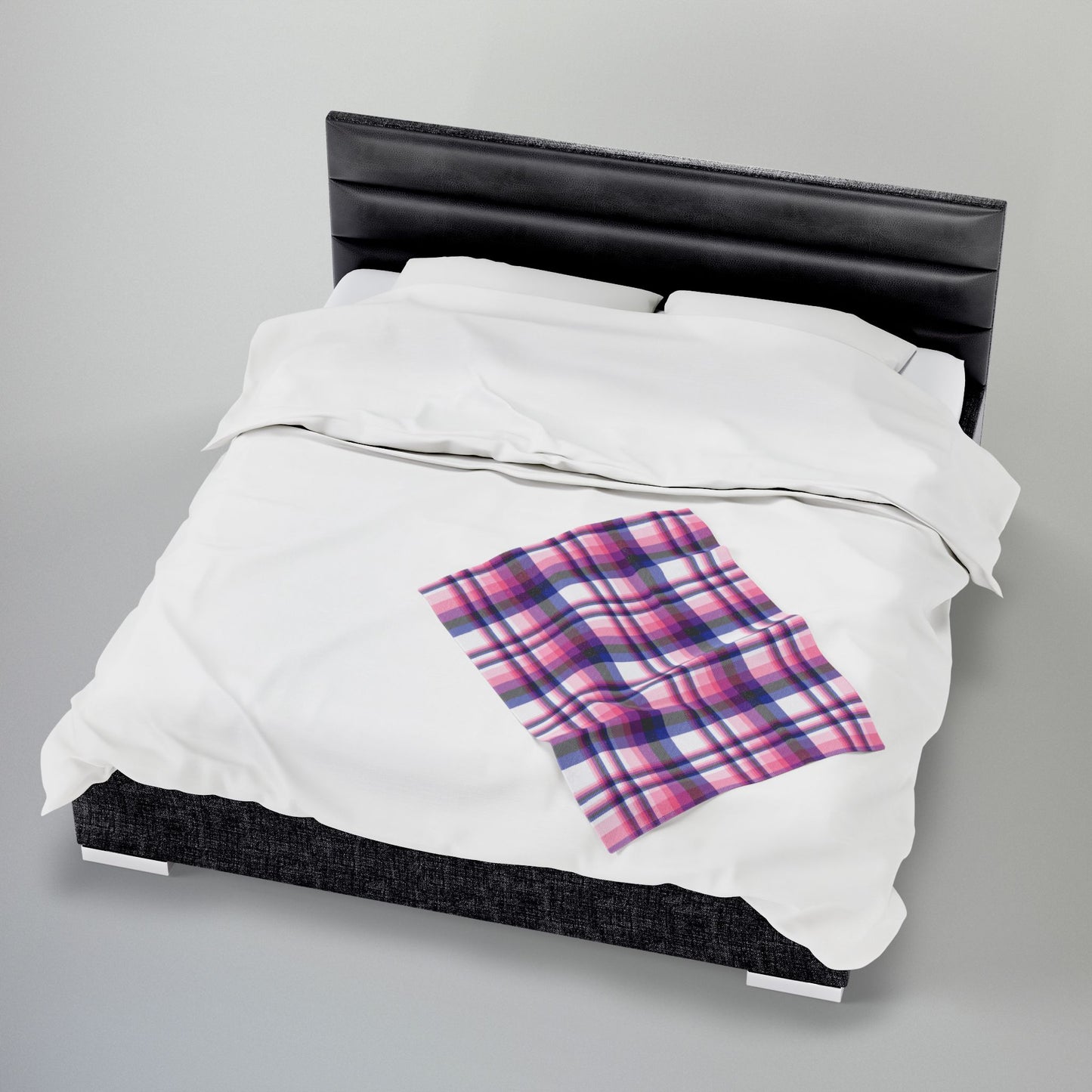 Genderfluid Pride Plaid Velveteen Plush Blanket