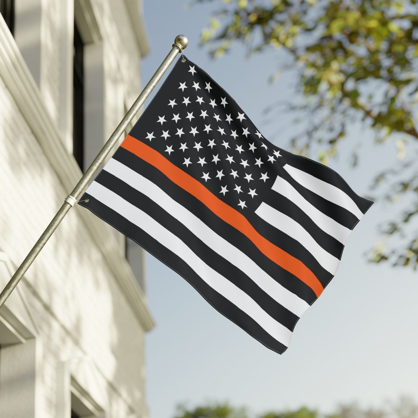 30'' × 40'' USA Thin Orange Line American Flag with Grommets