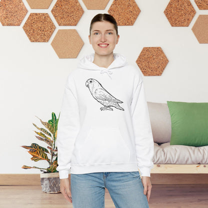Holly Girl, Lovebird Line Art Hoodie