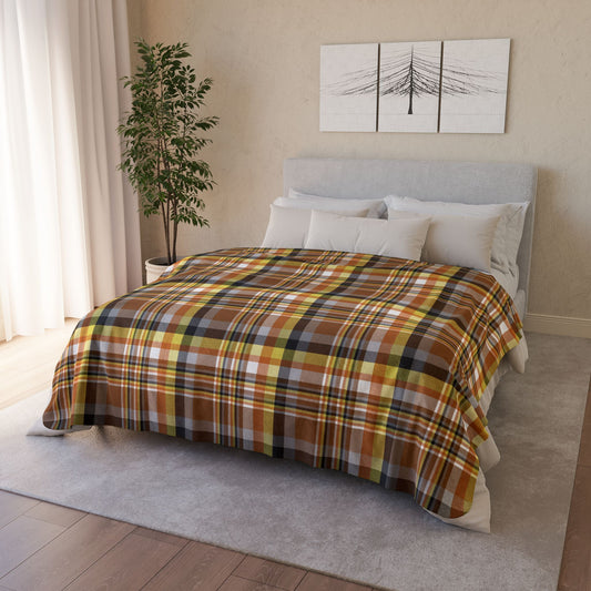 Bear Pride Plaid Fleece Sherpa Blanket