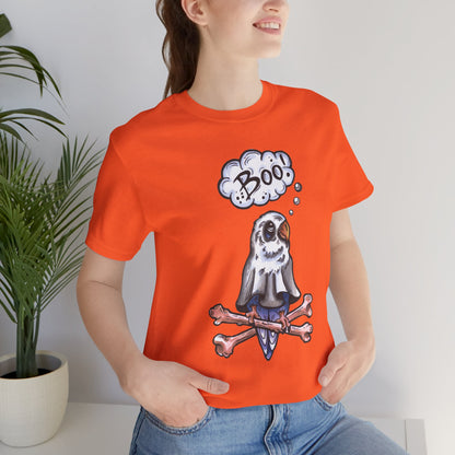 Ghost Lovebird Boo! Hand-Drawn & Hand-Colored Tee