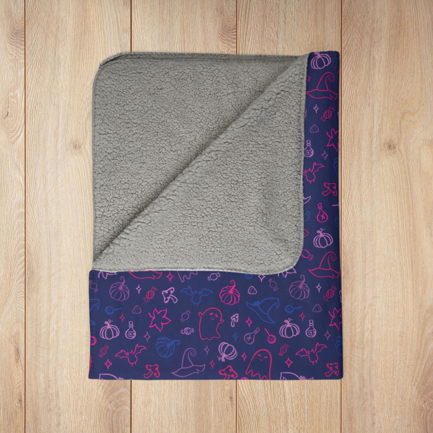 Bisexual Pride Halloween Fleece Sherpa Blanket
