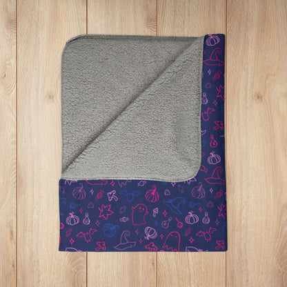 Bisexual Pride Halloween Fleece Sherpa Blanket