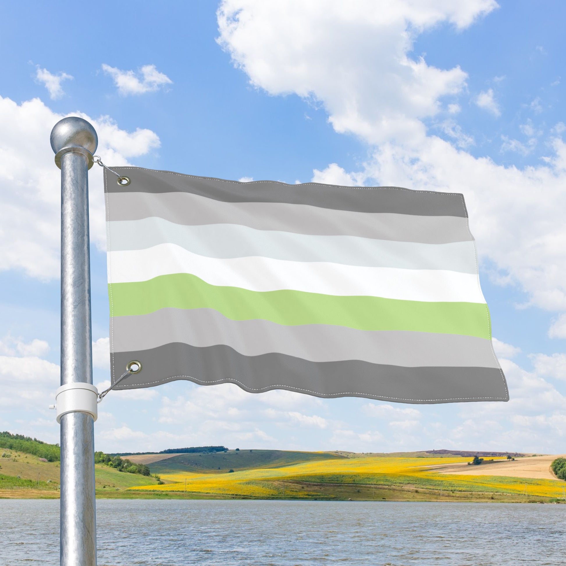 Demiagender Double-Sided Pride Flag with Grommets
