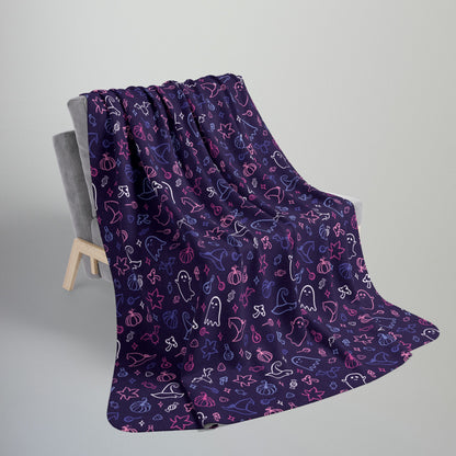 Omnisexual Pride Halloween Fleece Sherpa Blanket