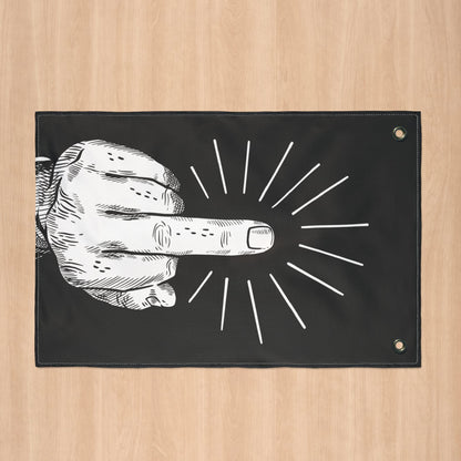 Middle Finger Flip-Off Flag, with Left or Right Side Grommets