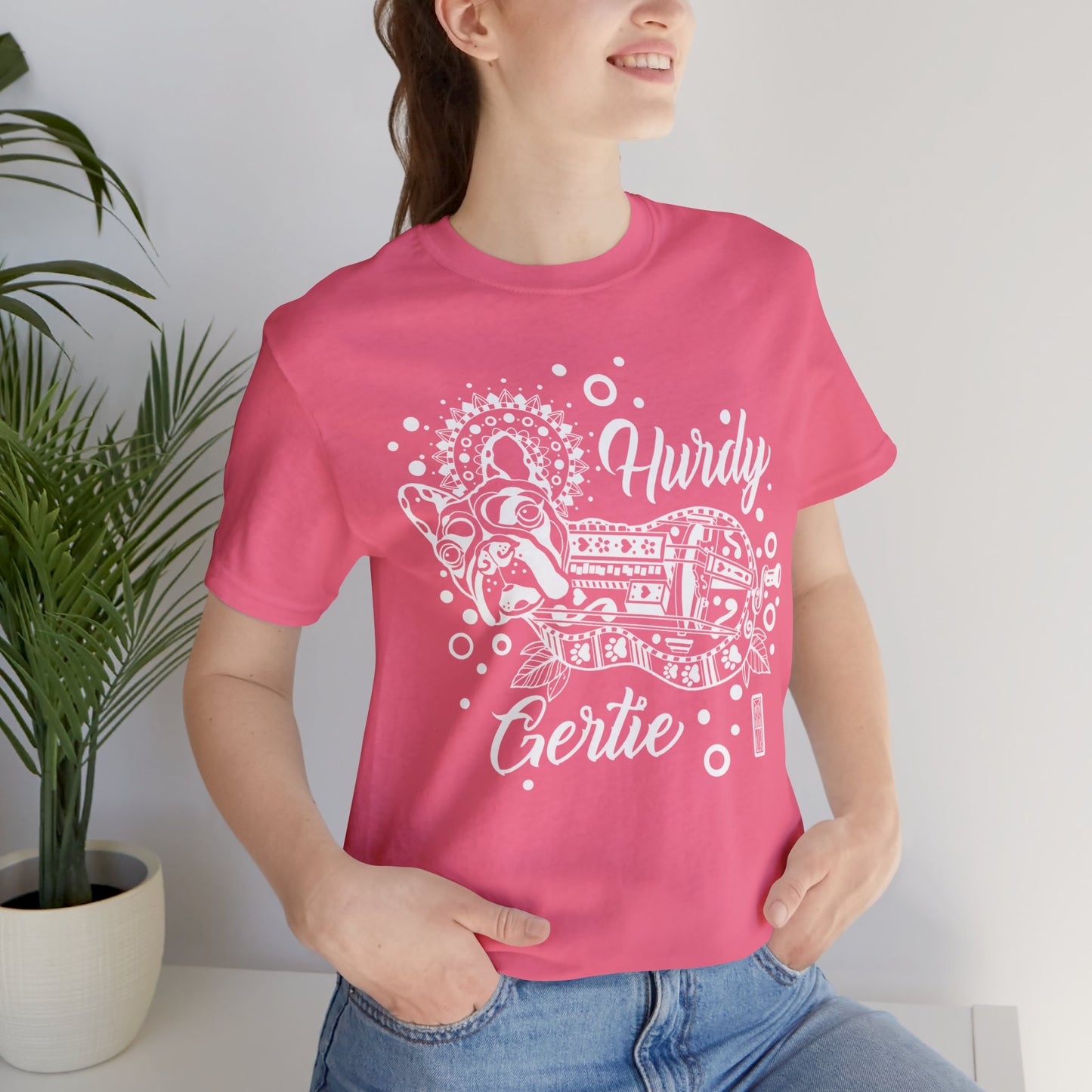 Hurdy Gertie Tee, Frenchton Dog Line Art Shirt