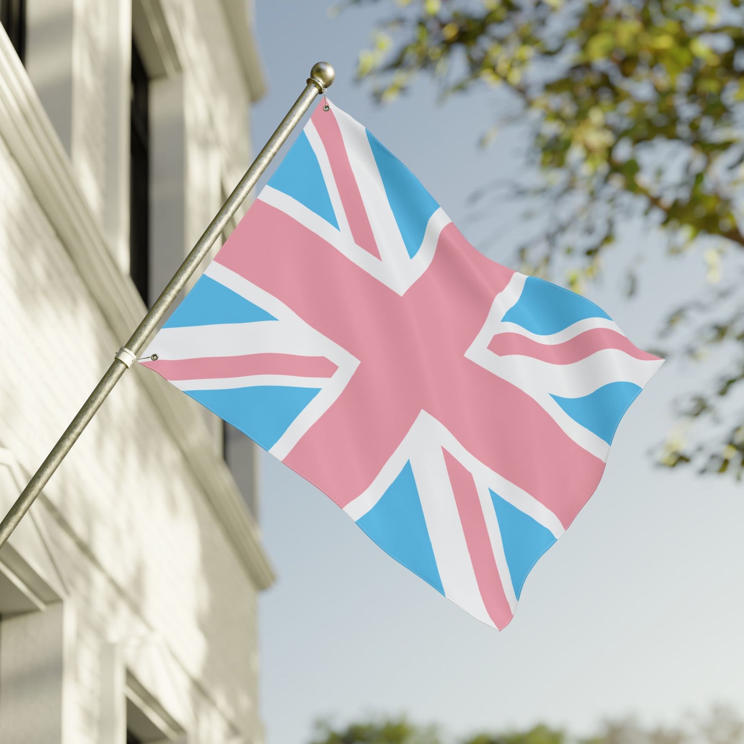 30'' × 40'' UK Transgender Pride Flag with Grommets