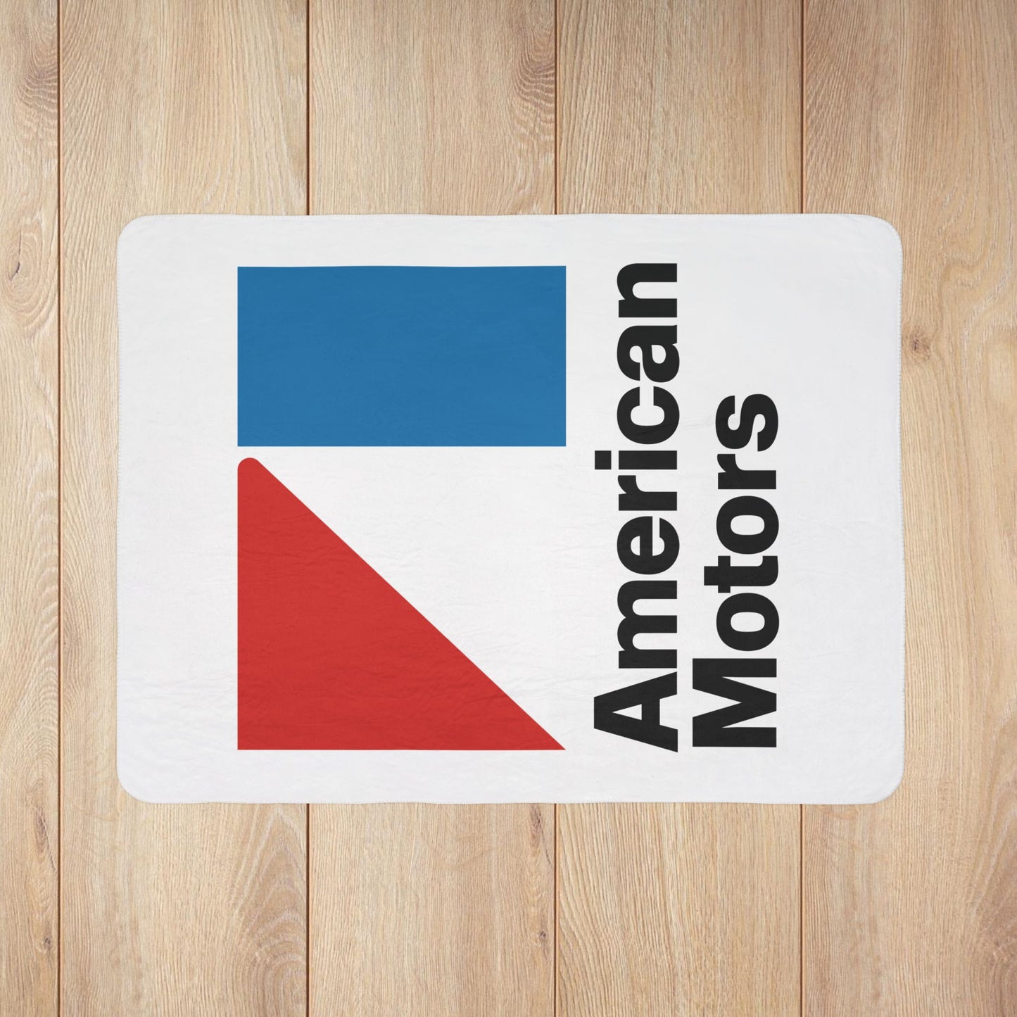 AMC Logo White Fleece Sherpa Blanket