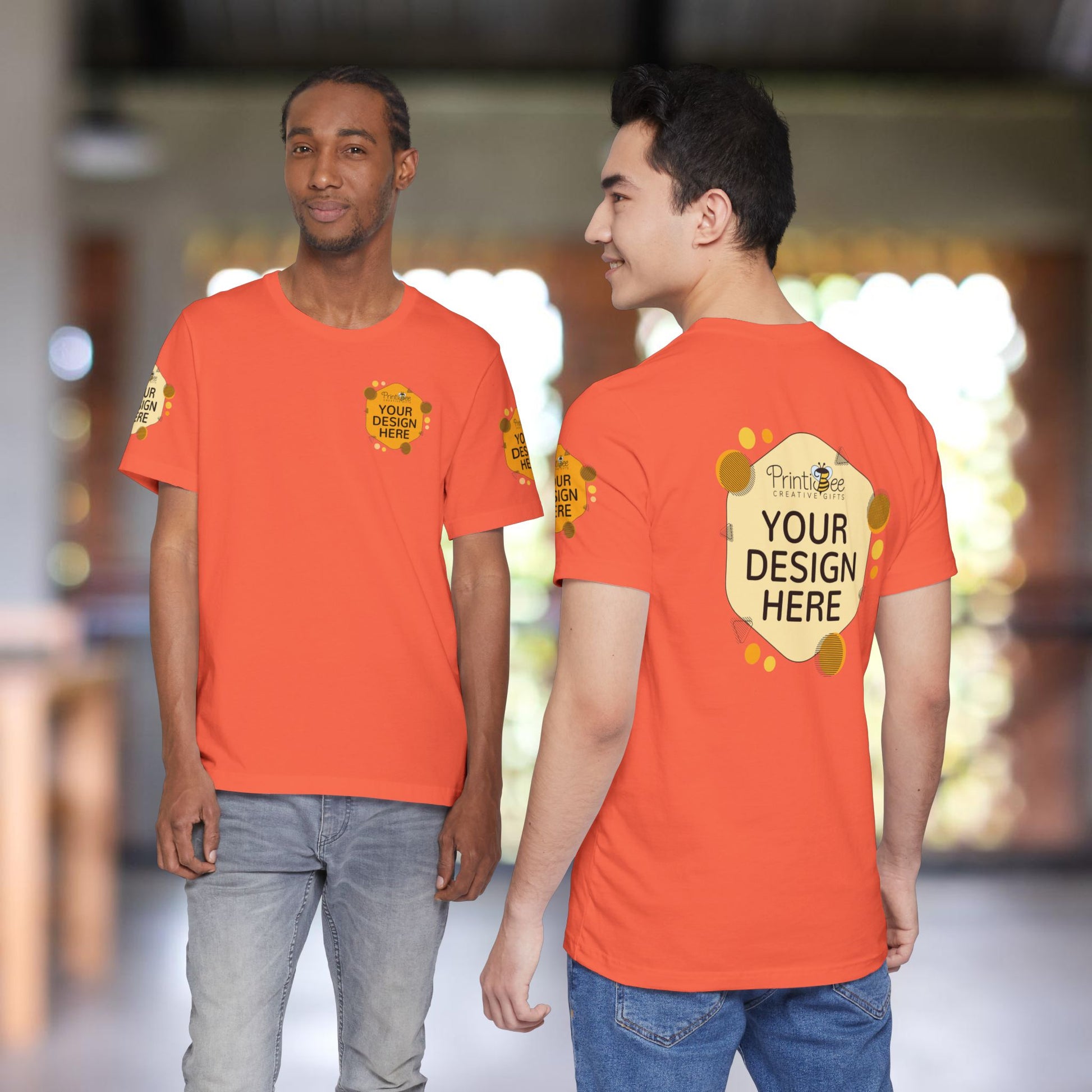 Custom Orange, Yellow & Peach Tees for BELLA+CANVAS® 3001