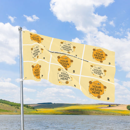 Custom 9 Flag Collage with Grommets