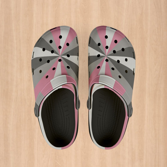 Black Demigirl Pride Clogs