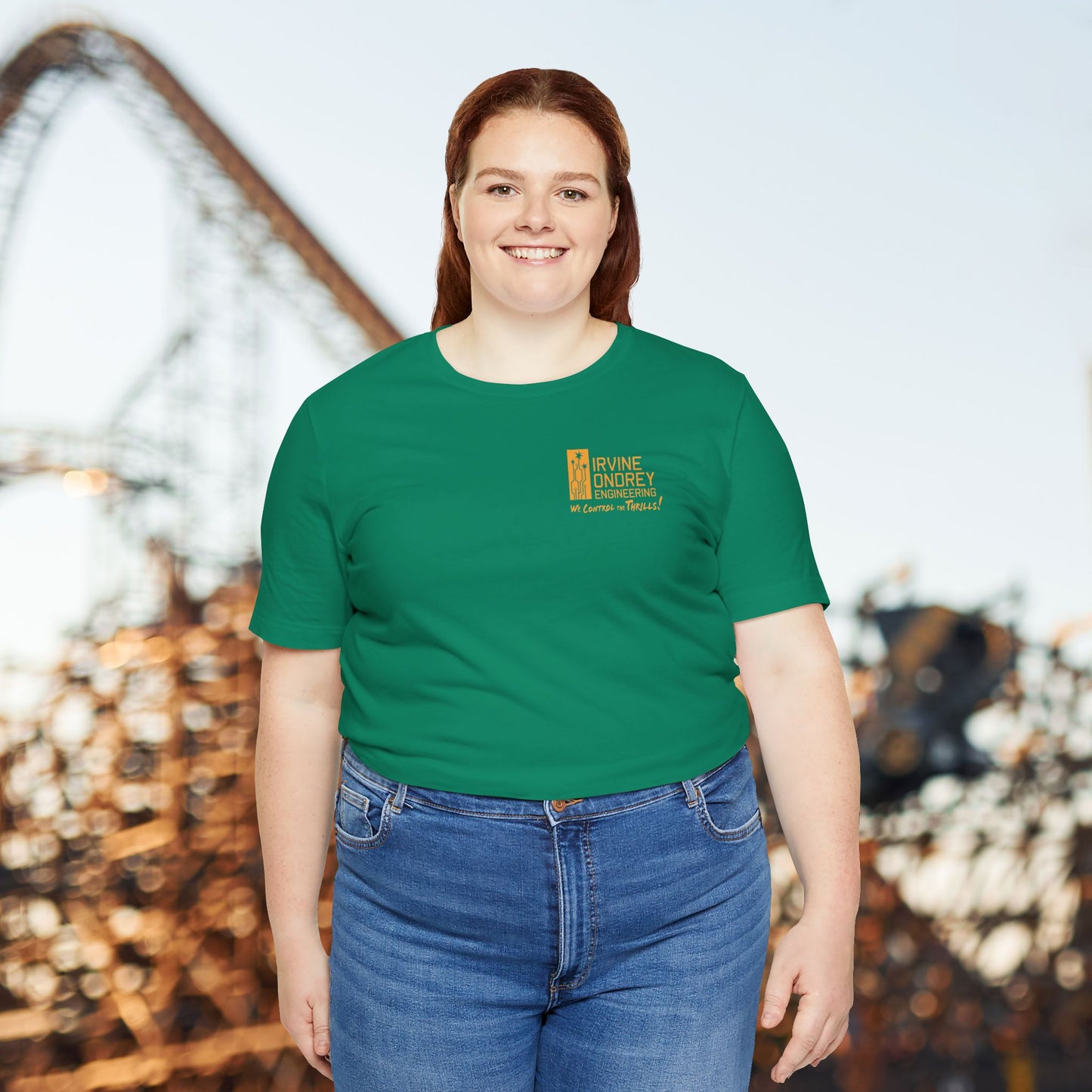 I Just Wanna Hang Out with My Birds & Ride Roller Coasters Tee (BACK graphic) • Irvine Ondrey Engineering