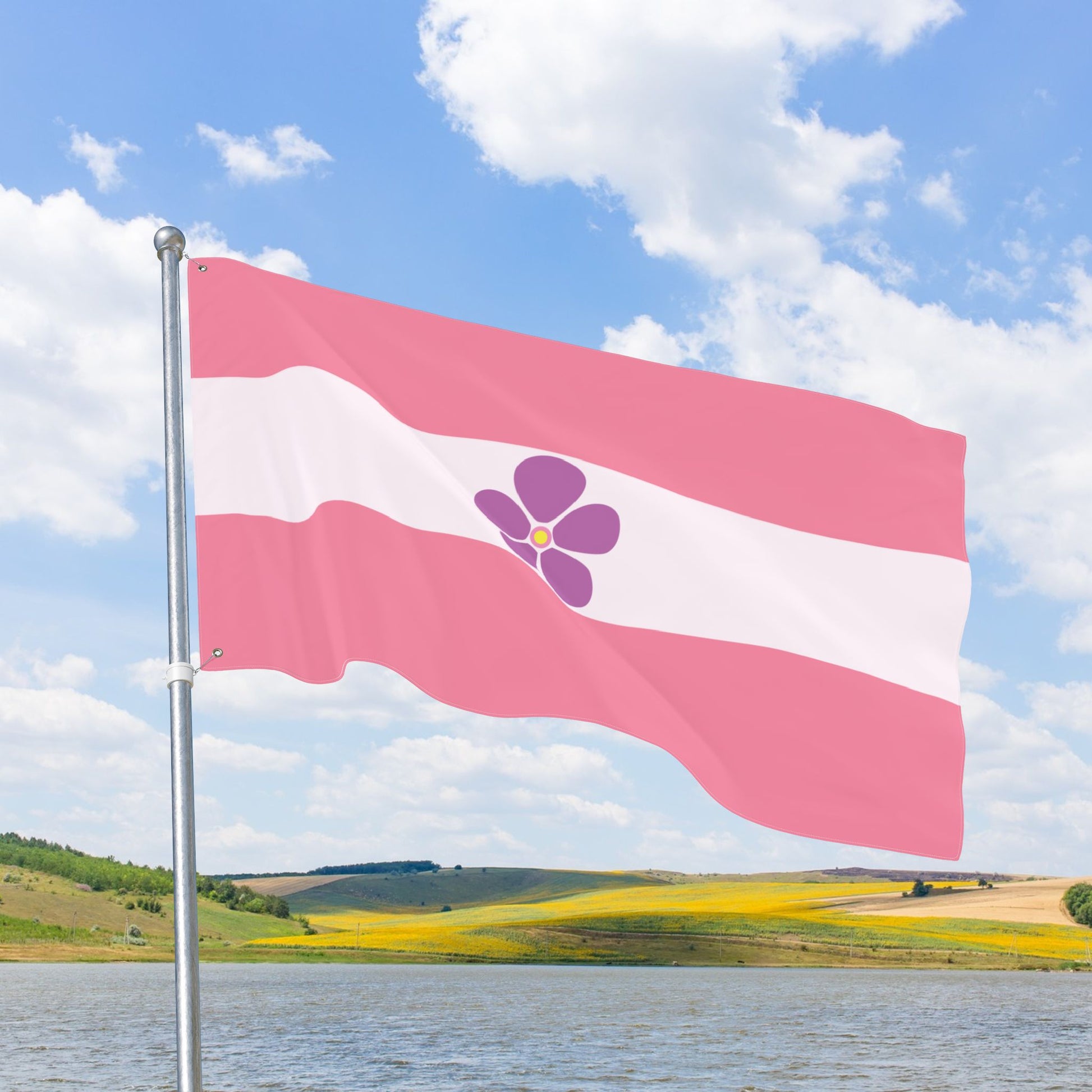 Sapphic Double-Sided Pride Flag with Grommets