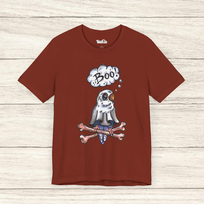 Ghost Lovebird Boo! Hand-Drawn & Hand-Colored Tee