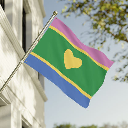 30'' × 40'' Polyromantic Pride Heart Flag with Grommets