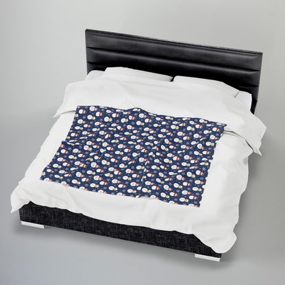 Rainbow Pride Snowmen Velveteen Plush Blanket