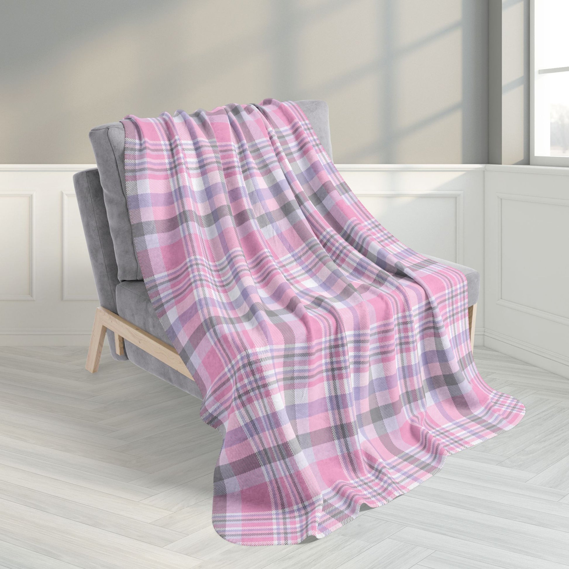 Cupiosexual Pride Plaid Fleece Sherpa Blanket