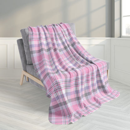Cupiosexual Pride Plaid Fleece Sherpa Blanket