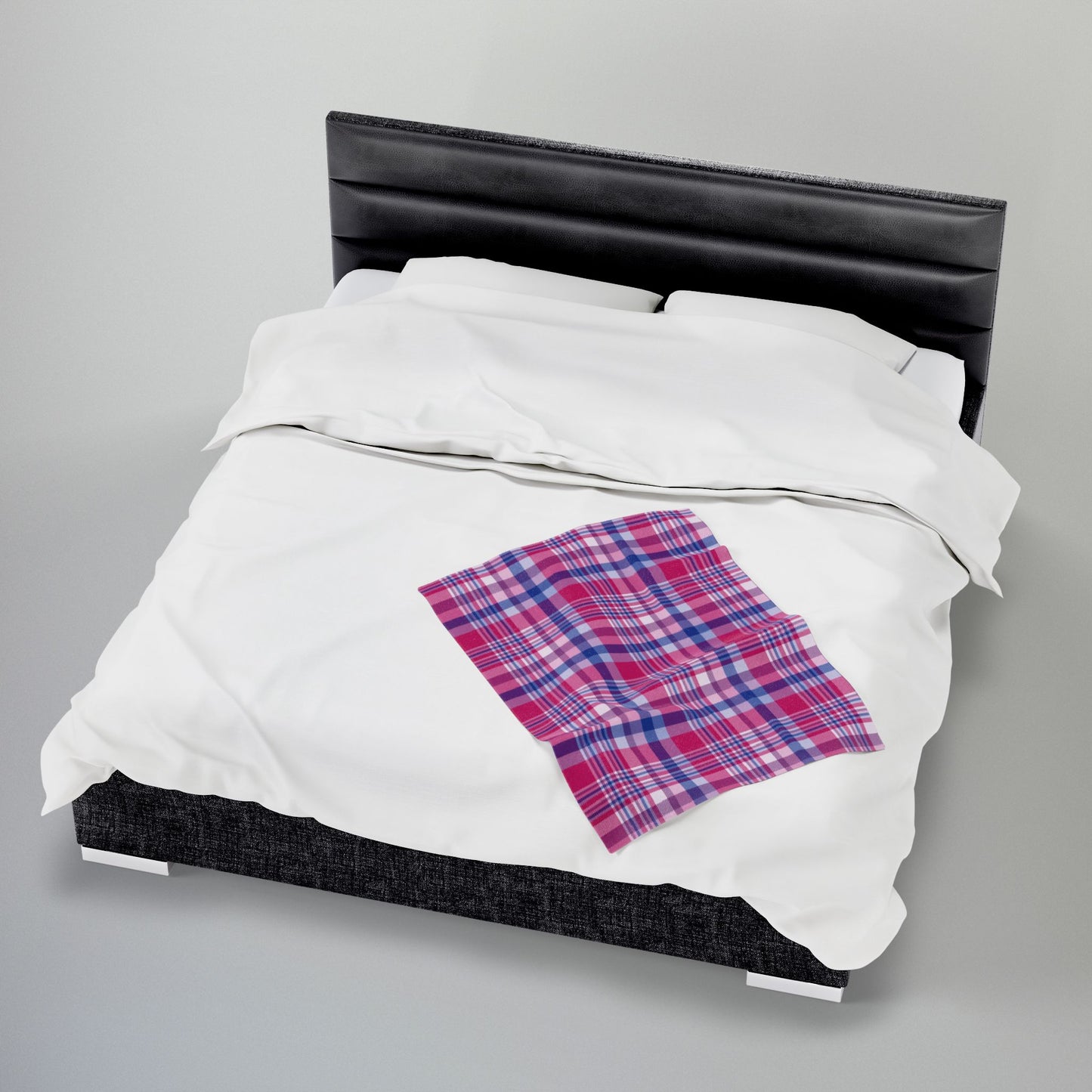 Bisexual Pride Plaid Velveteen Plush Blanket