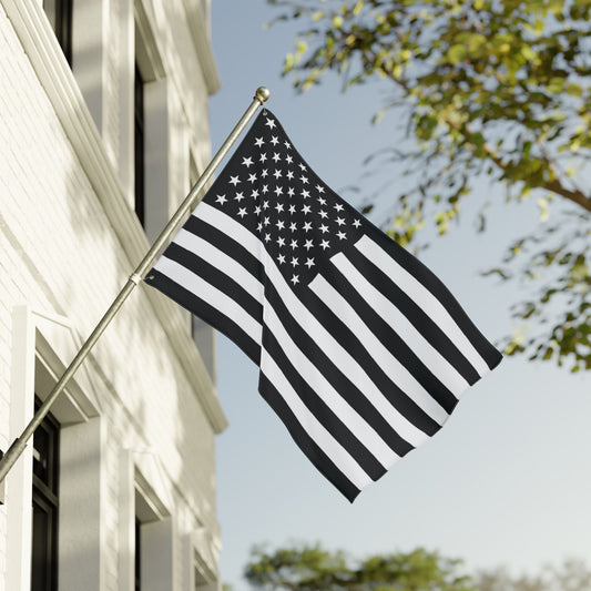 36'' × 60'' USA Black & White American Flag with Grommets