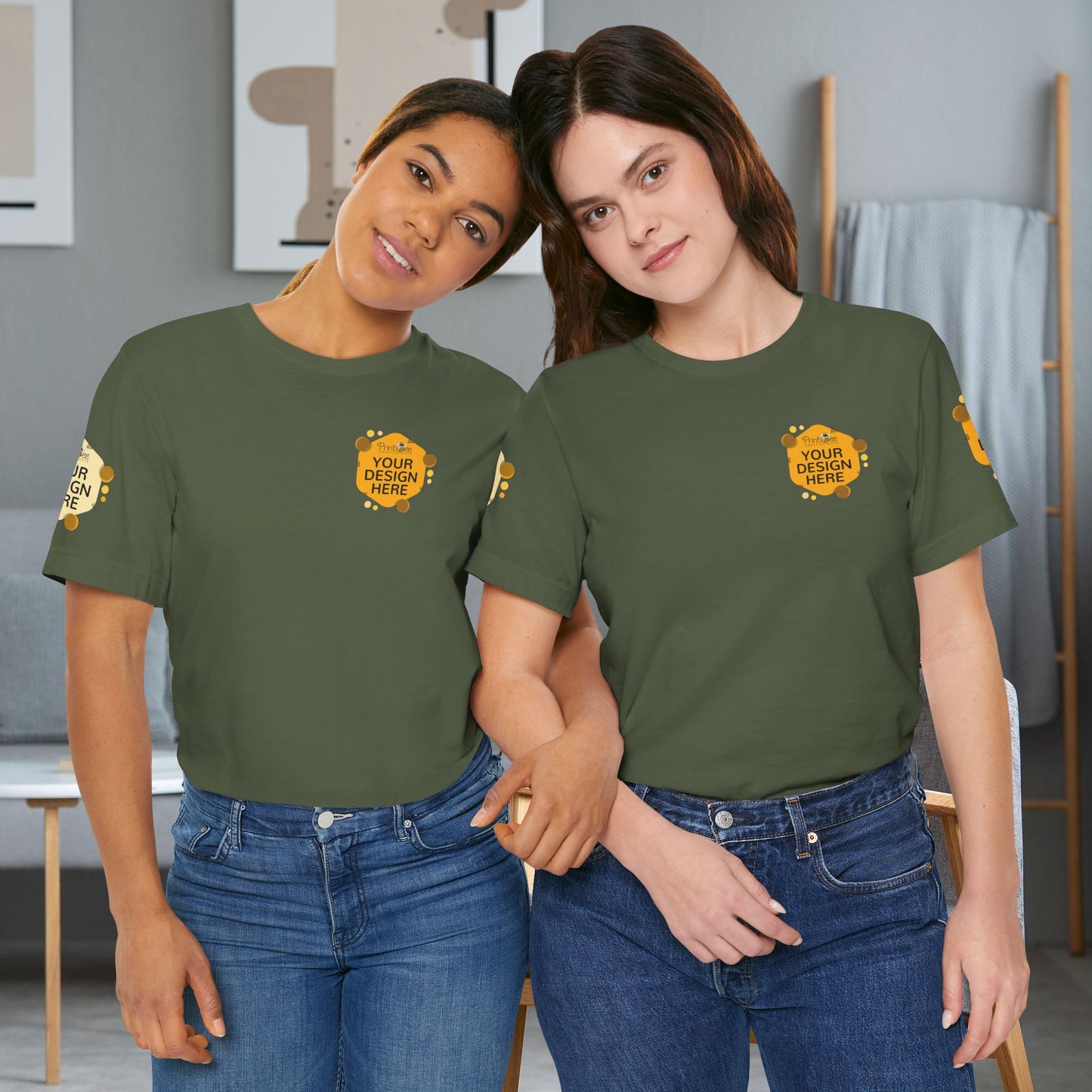 Custom Green Hues Tees for BELLA+CANVAS® 3001