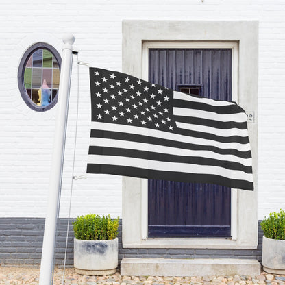 Black & White U.S.A. Flag
