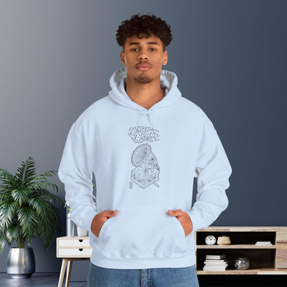 Ghetto Blaster, sudadera con capucha de arte lineal