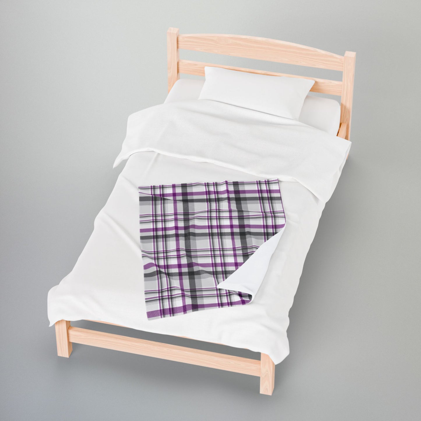 Asexual Pride Plaid Velveteen Plush Blanket