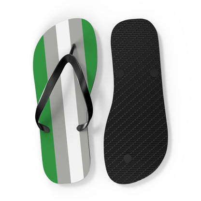 Greyromantic Pride Flip Flops