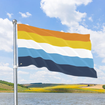 Aromantic Asexual Pride Flag with Grommets