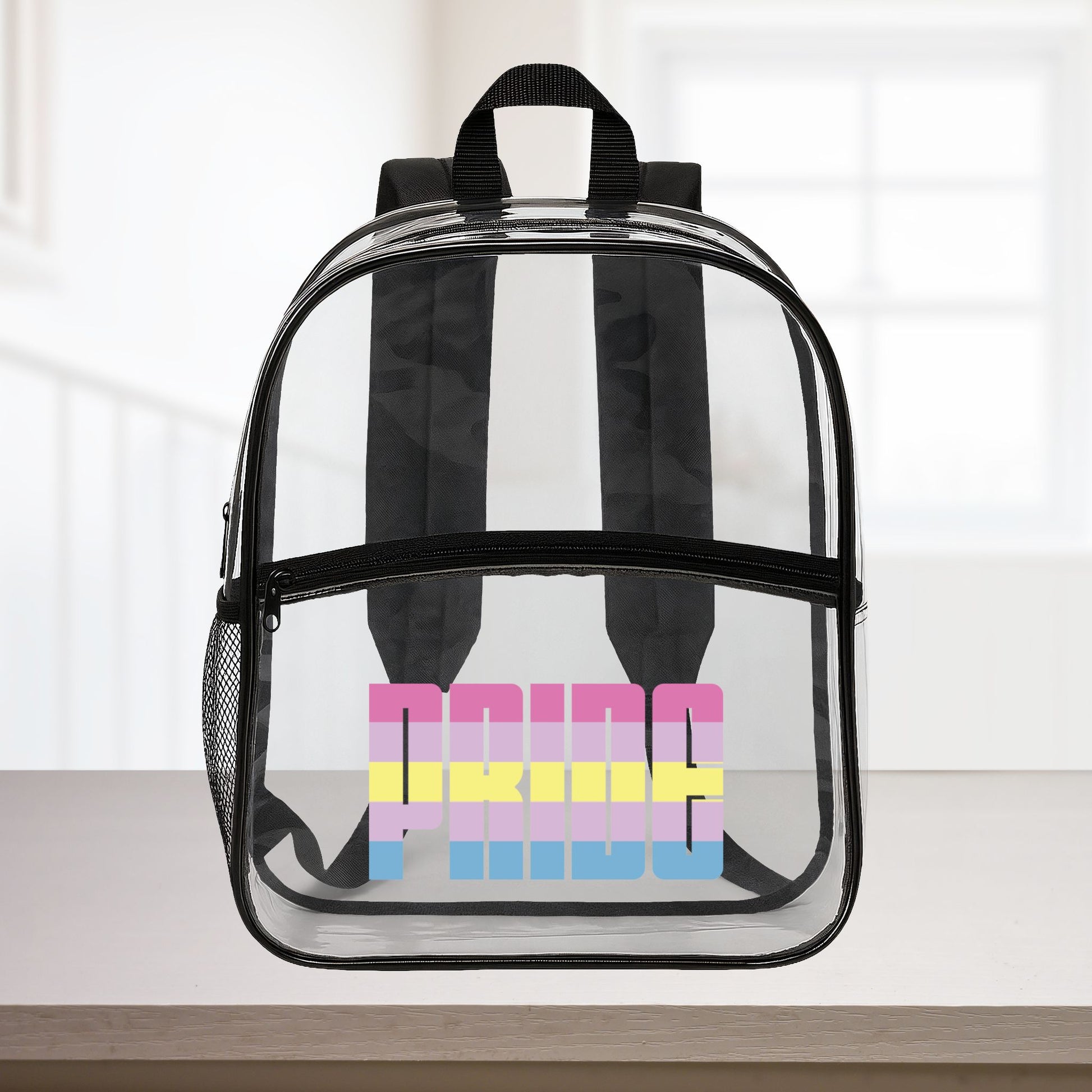 Clear Black One size Aporagender Pride 15"×12" Clear Backpack