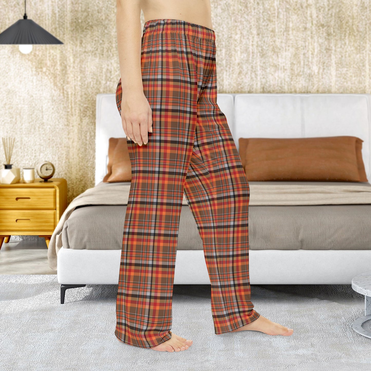 Women’s Brown & Orange Gurnee IL Pajama Pants