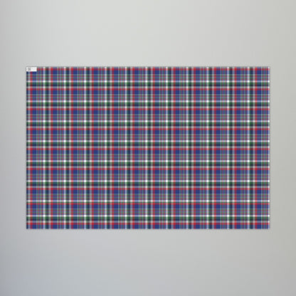 Christmas Blue & Red Buffalo NY Plaid Gift Wrapping Paper Roll