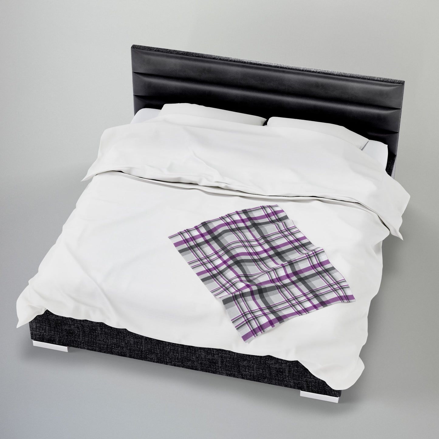 Asexual Pride Plaid Velveteen Plush Blanket