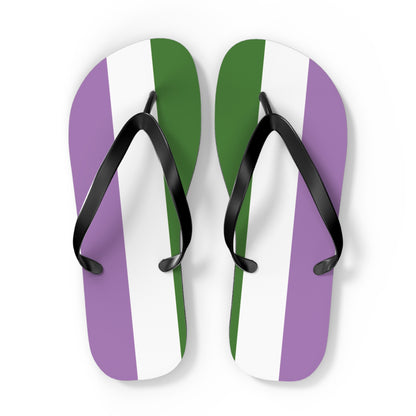 Genderqueer Pride Flip Flops