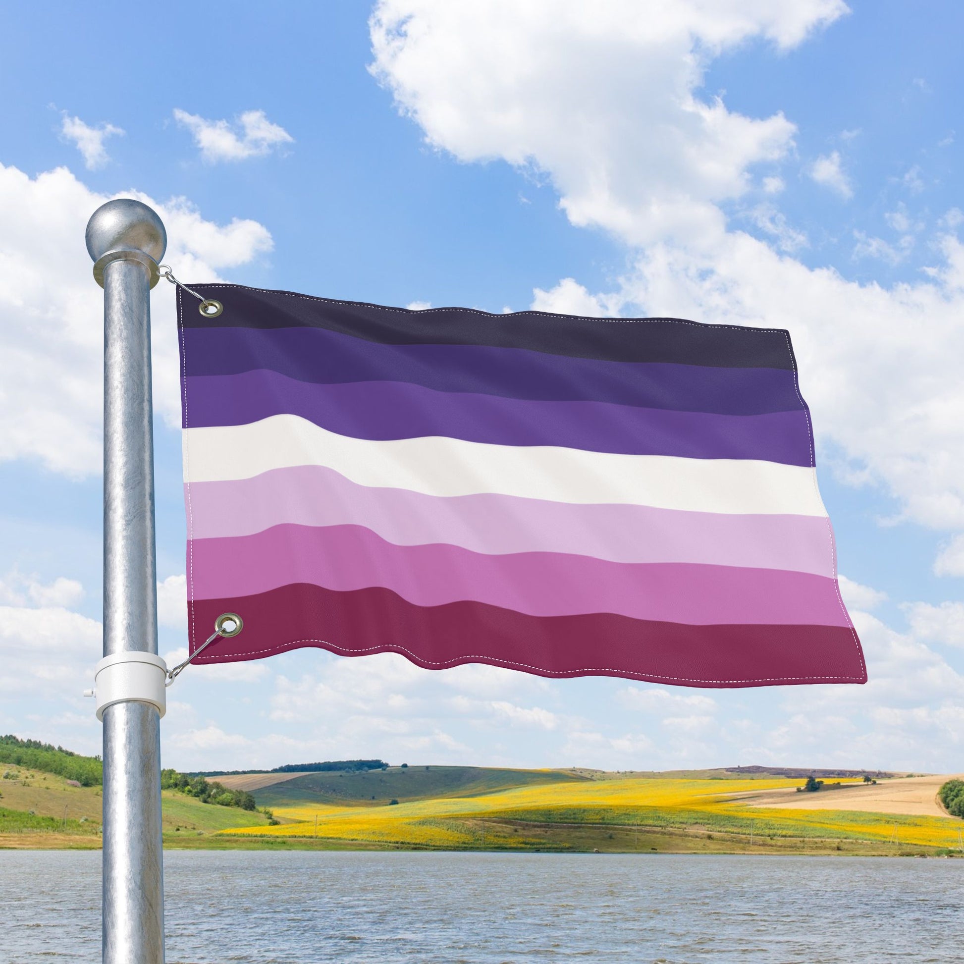 Butch Lesbian Purple Double-Sided Pride Flag with Grommets