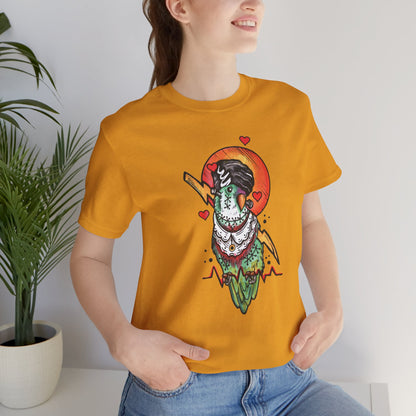 Bride of Frankenstein Lovebird, Hand-Drawn & Hand-Colored Tee