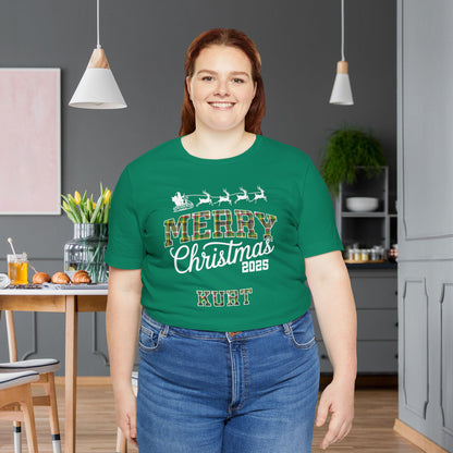 Custom Christmas Green and Gold Green Bay WI Plaid Tee or Pajama Top