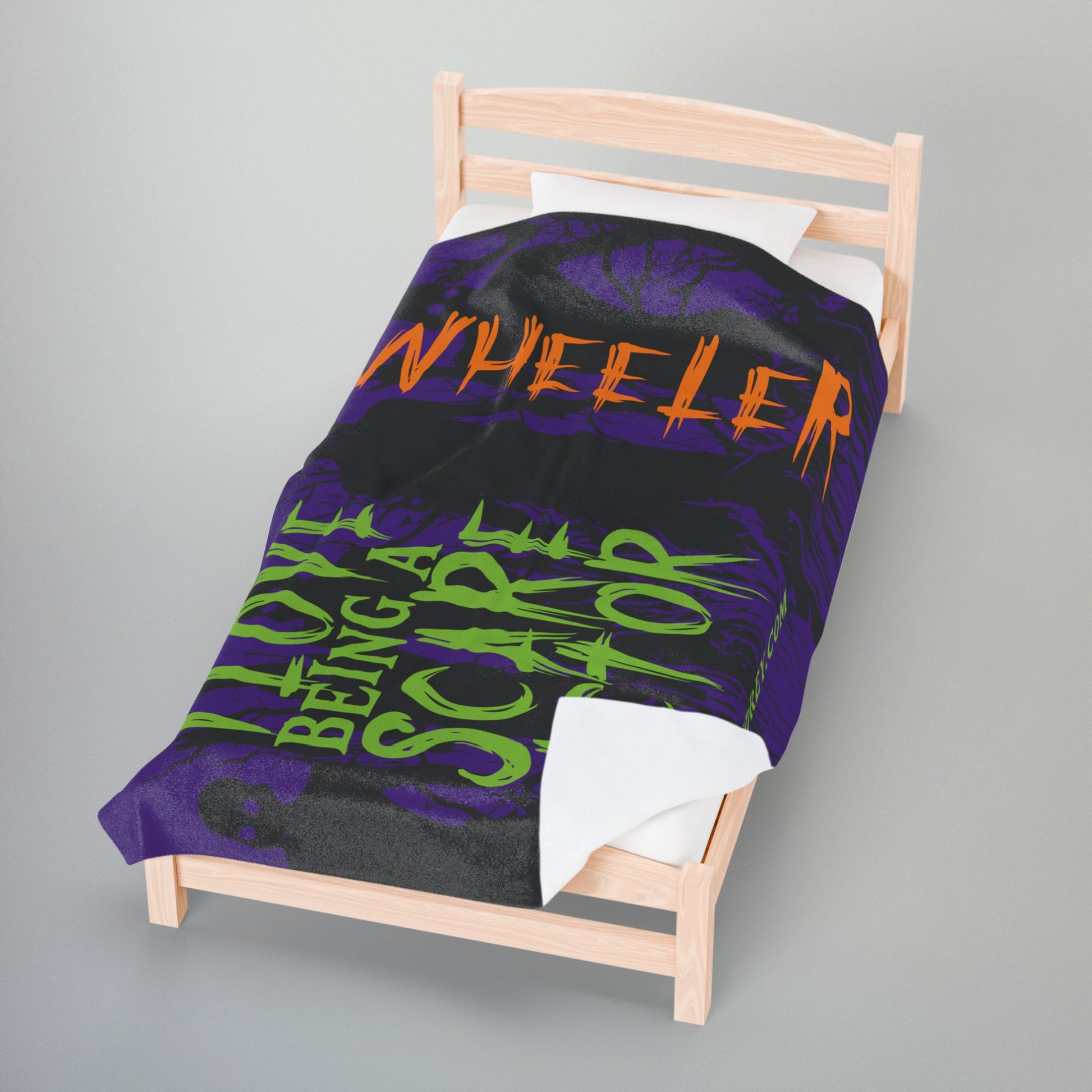 I Love Being a Scare Actor Personalized Velveteen Plush Blanket