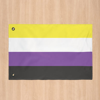 Non-Binary Pride Flag with Grommets