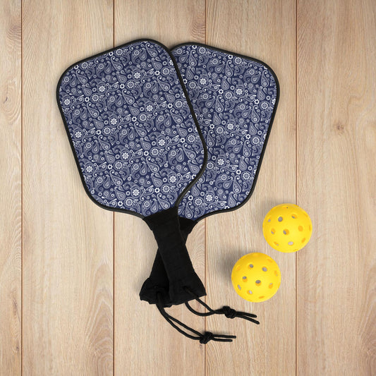 Blue Paisley Pickleball Paddles