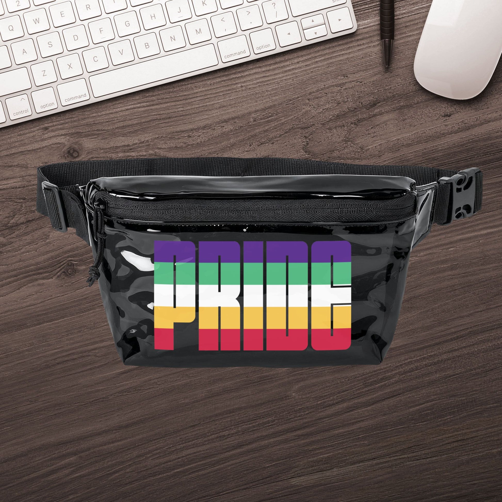 Black Smoke Black One size Neurodivergent Pride Clear Fanny Pack